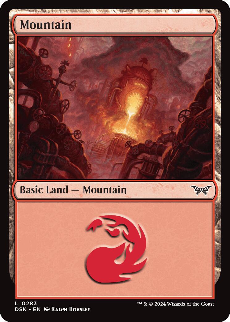 Mountain (0283) [Duskmourn: House of Horror] MTG Single Magic: The Gathering    | Red Claw Gaming