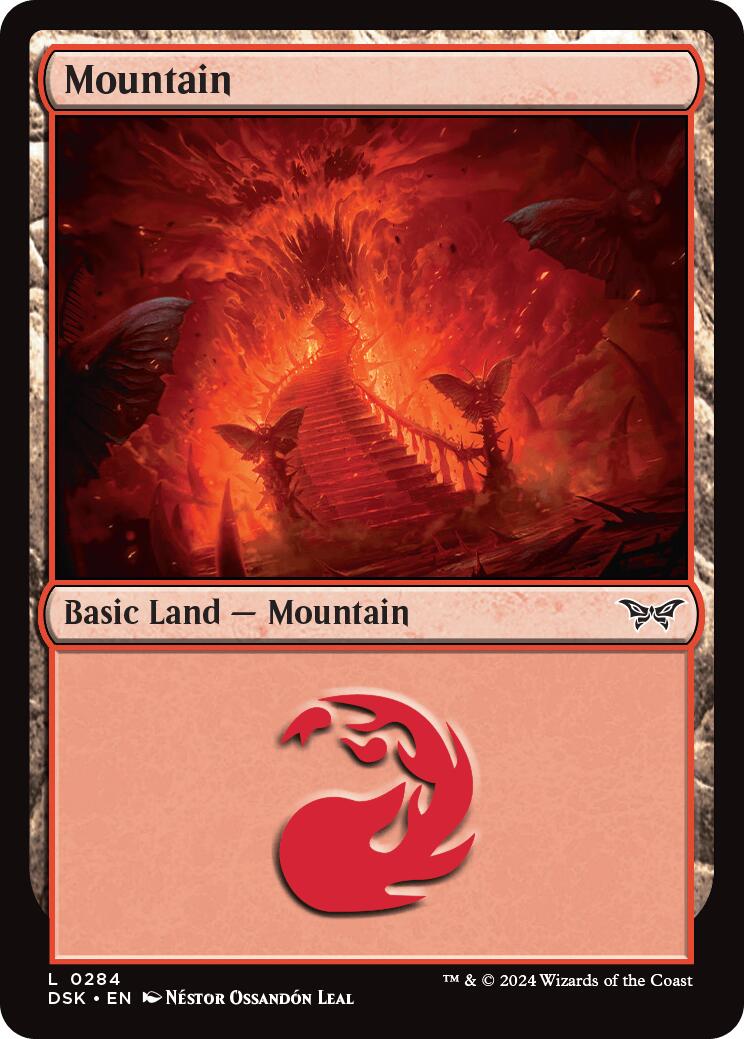 Mountain (0284) [Duskmourn: House of Horror] MTG Single Magic: The Gathering    | Red Claw Gaming