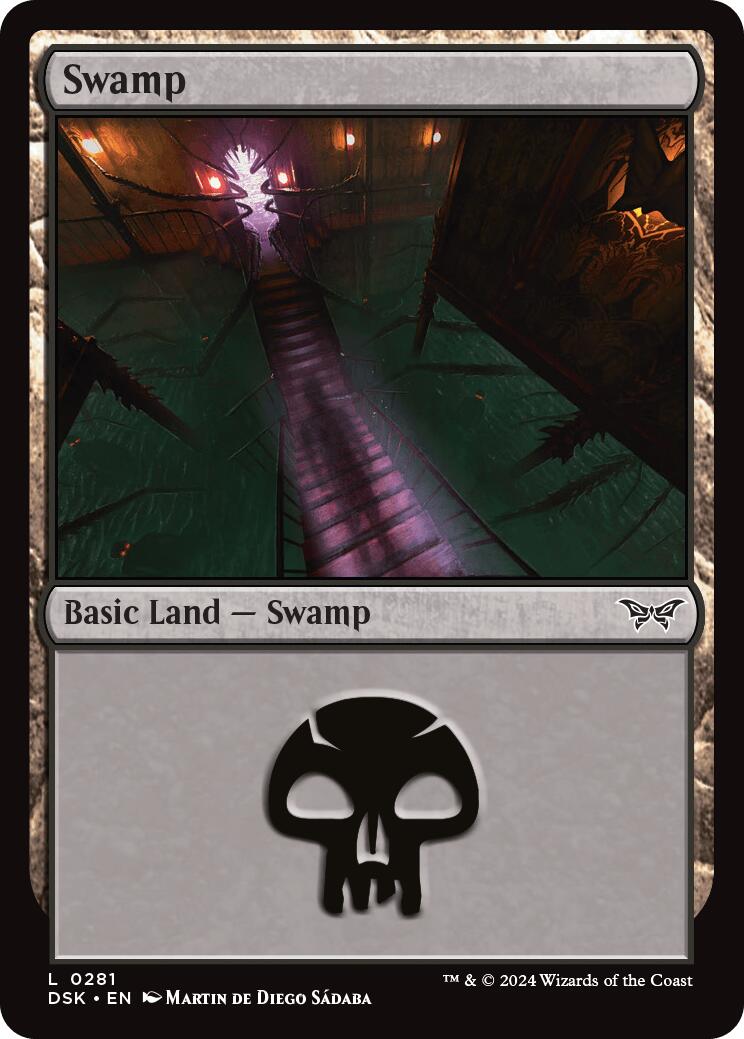 Swamp (0281) [Duskmourn: House of Horror] MTG Single Magic: The Gathering    | Red Claw Gaming