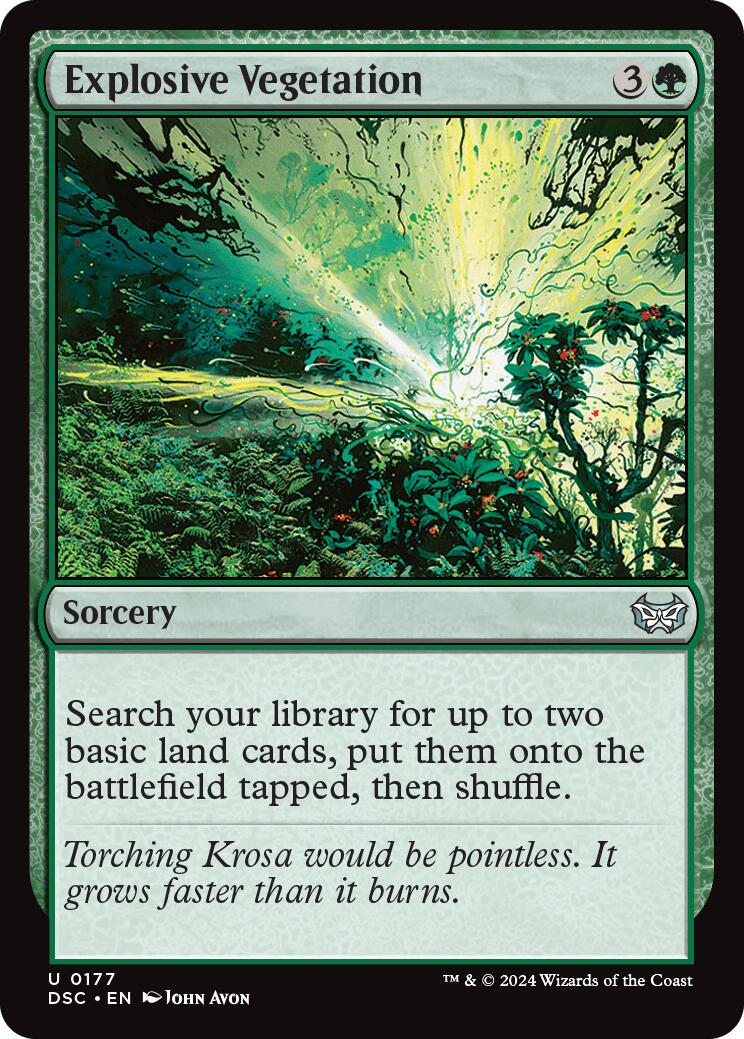 Explosive Vegetation [Duskmourn: House of Horror Commander] MTG Single Magic: The Gathering    | Red Claw Gaming