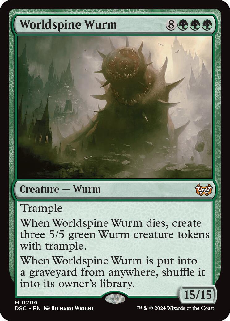 Worldspine Wurm [Duskmourn: House of Horror Commander] MTG Single Magic: The Gathering    | Red Claw Gaming