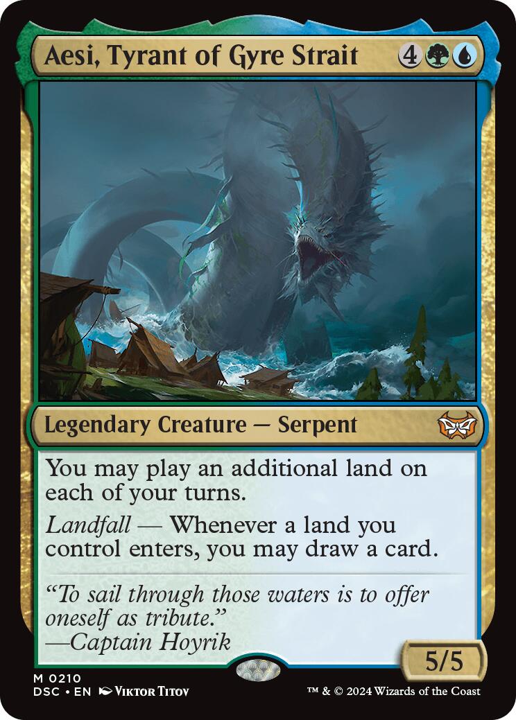 Aesi, Tyrant of Gyre Strait [Duskmourn: House of Horror Commander] MTG Single Magic: The Gathering    | Red Claw Gaming