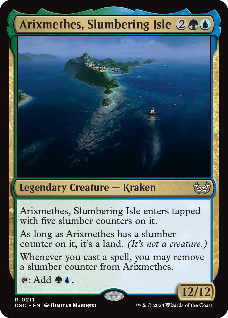 Arixmethes, Slumbering Isle [Duskmourn: House of Horror Commander] MTG Single Magic: The Gathering    | Red Claw Gaming