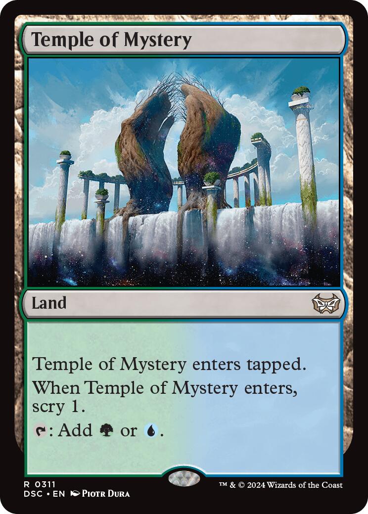 Temple of Mystery [Duskmourn: House of Horror Commander] MTG Single Magic: The Gathering    | Red Claw Gaming