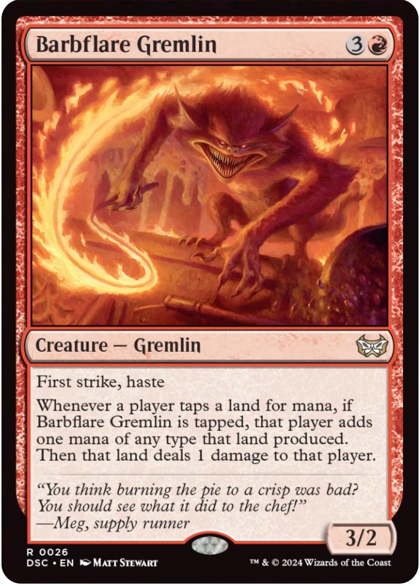 Barbflare Germlin [Duskmourn: House of Horror Commander] MTG Single Magic: The Gathering    | Red Claw Gaming