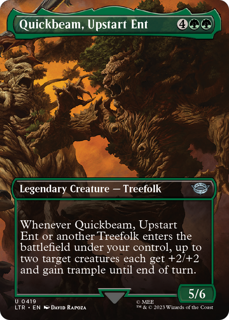 Quickbeam, Upstart Ent (Borderless Alternate Art) [The Lord of the Rings: Tales of Middle-Earth] MTG Single Magic: The Gathering | Red Claw Gaming