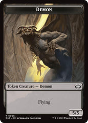 Demon // Bird Double-Sided Token [Duskmourn: House of Horror Commander Tokens] MTG Single Magic: The Gathering    | Red Claw Gaming