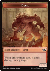 Devil // Scarecrow Double-Sided Token [Duskmourn: House of Horror Commander Tokens] MTG Single Magic: The Gathering    | Red Claw Gaming