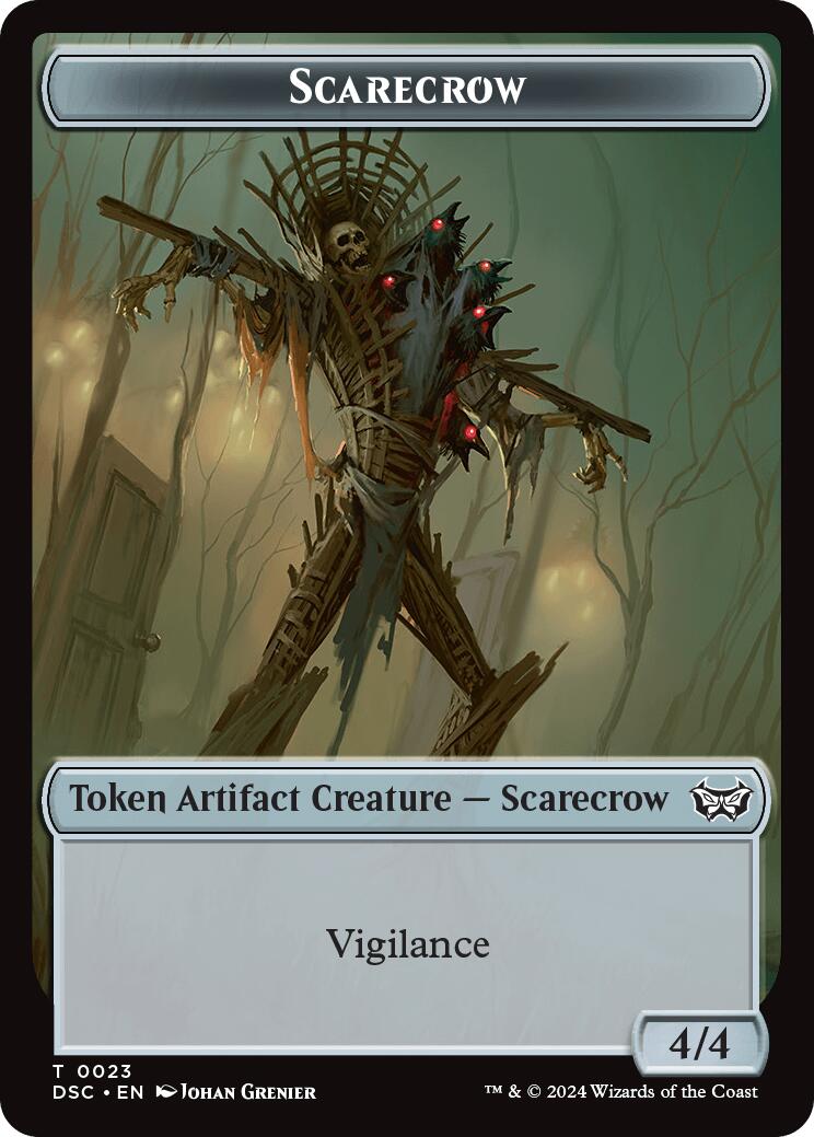 Human Soldier // Scarecrow Double-Sided Token [Duskmourn: House of Horror Commander Tokens] MTG Single Magic: The Gathering    | Red Claw Gaming