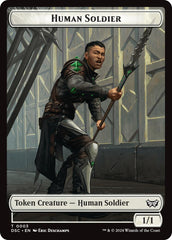 Human Soldier // Scarecrow Double-Sided Token [Duskmourn: House of Horror Commander Tokens] MTG Single Magic: The Gathering    | Red Claw Gaming