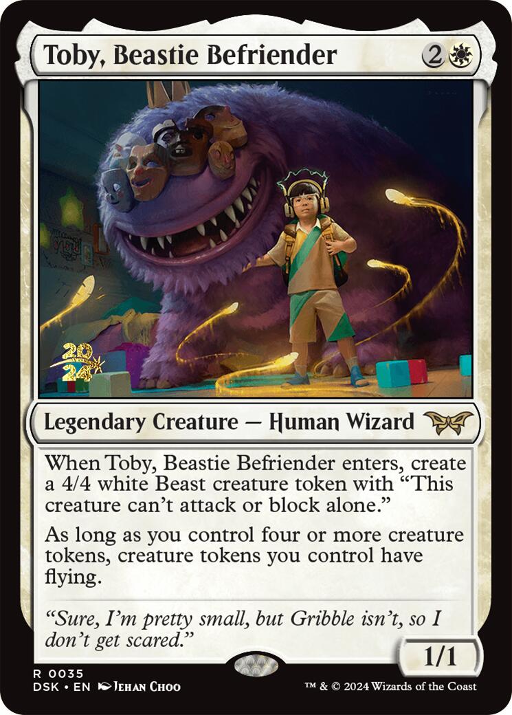 Toby, Beastie Befriender [Duskmourn: House of Horror Prerelease Promos] MTG Single Magic: The Gathering    | Red Claw Gaming