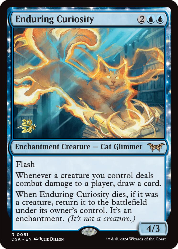 Enduring Curiosity [Duskmourn: House of Horror Prerelease Promos] MTG Single Magic: The Gathering    | Red Claw Gaming