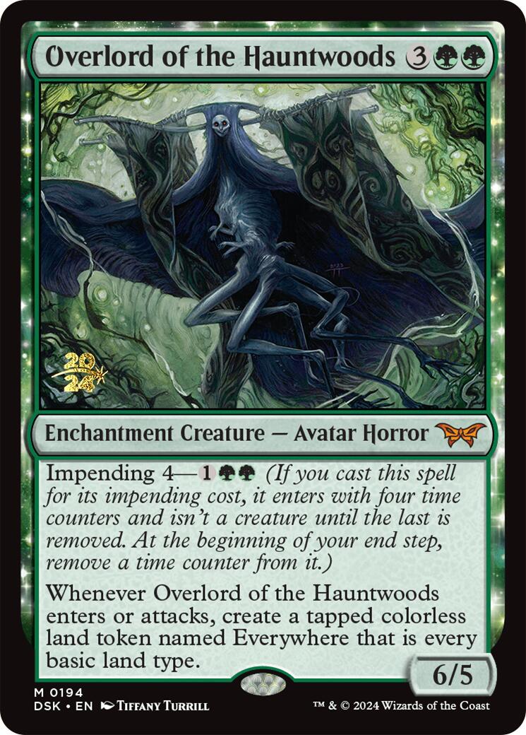 Overlord of the Hauntwoods [Duskmourn: House of Horror Prerelease Promos] MTG Single Magic: The Gathering    | Red Claw Gaming