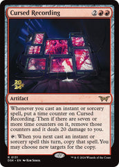 Cursed Recording (0131) [Duskmourn: House of Horror Prerelease Promos] MTG Single Magic: The Gathering    | Red Claw Gaming