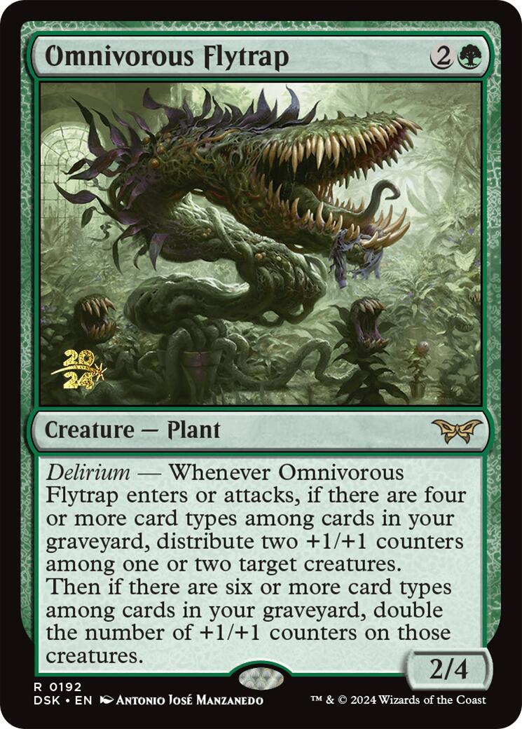 Omnivorous Flytrap [Duskmourn: House of Horror Prerelease Promos] MTG Single Magic: The Gathering    | Red Claw Gaming