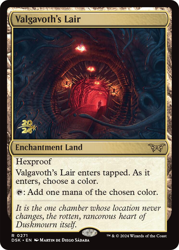 Valgavoth's Lair [Duskmourn: House of Horror Prerelease Promos] MTG Single Magic: The Gathering    | Red Claw Gaming