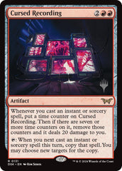 Cursed Recording (0131) [Duskmourn: House of Horror Promos] MTG Single Magic: The Gathering    | Red Claw Gaming