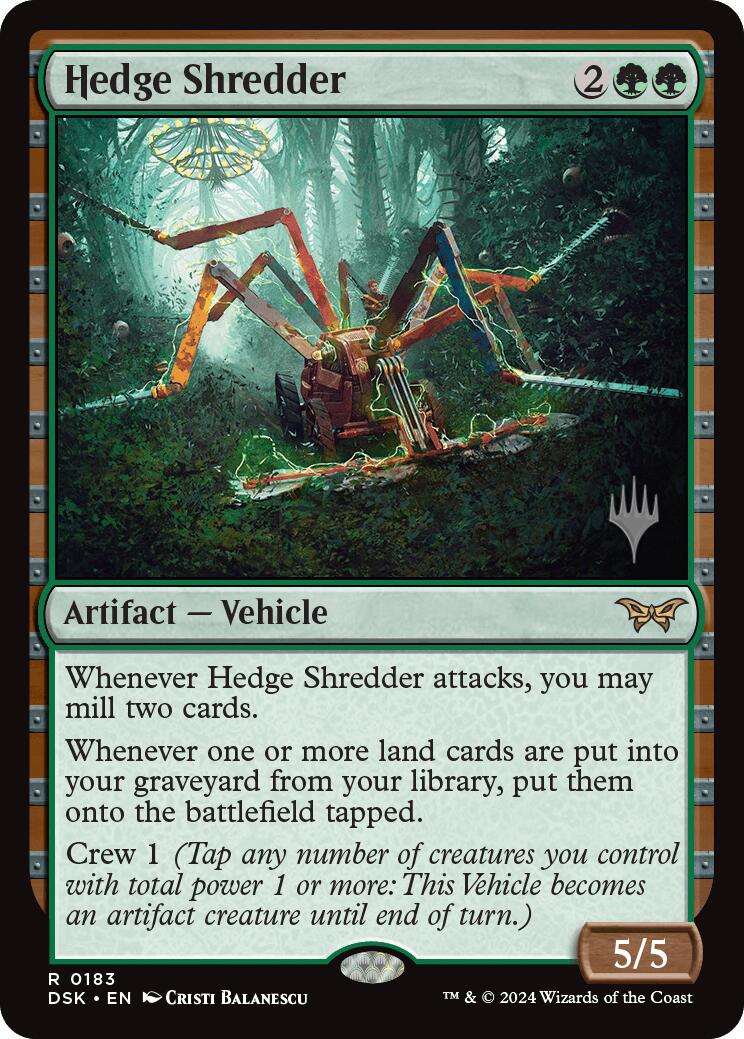 Hedge Shredder [Duskmourn: House of Horror Promos] MTG Single Magic: The Gathering    | Red Claw Gaming