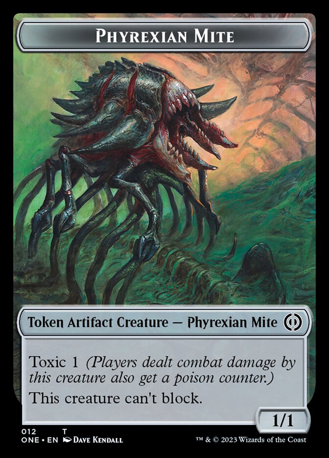 Rebel // Phyrexian Mite (012) Double-Sided Token [Phyrexia: All Will Be One Tokens] MTG Single Magic: The Gathering    | Red Claw Gaming