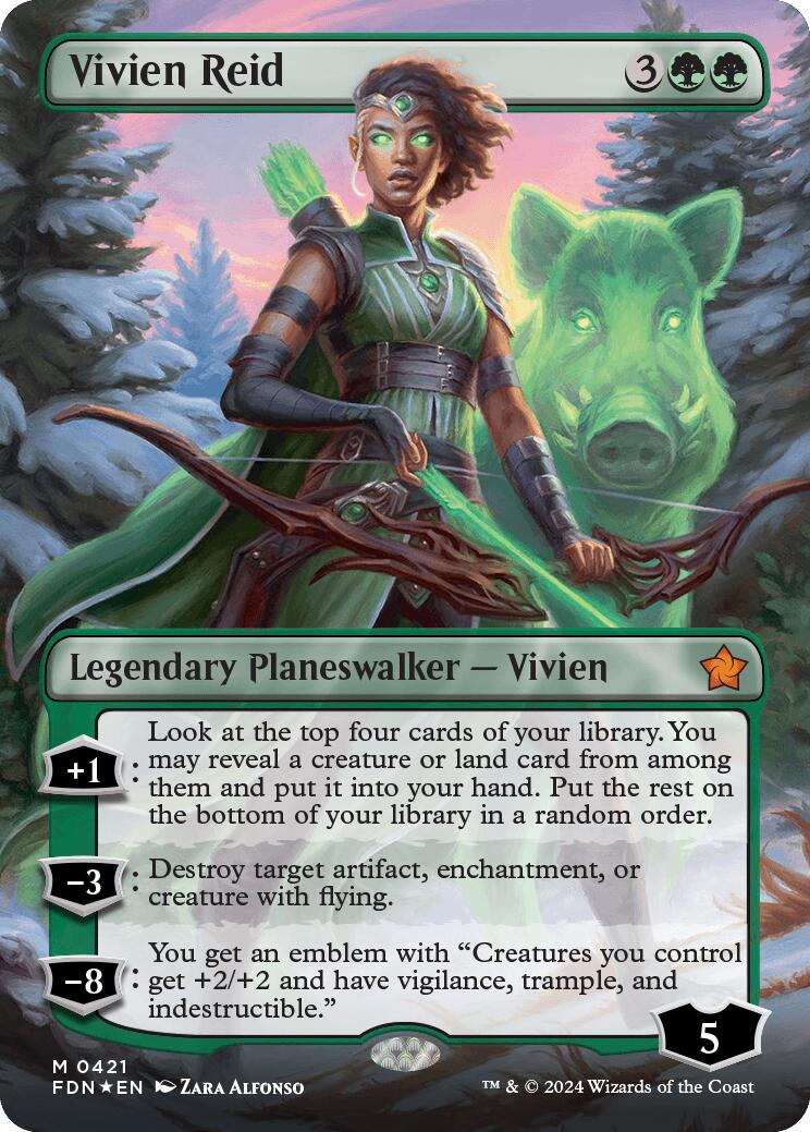 Vivien Reid (Borderless) (Mana Foil) [Foundations] | Red Claw Gaming