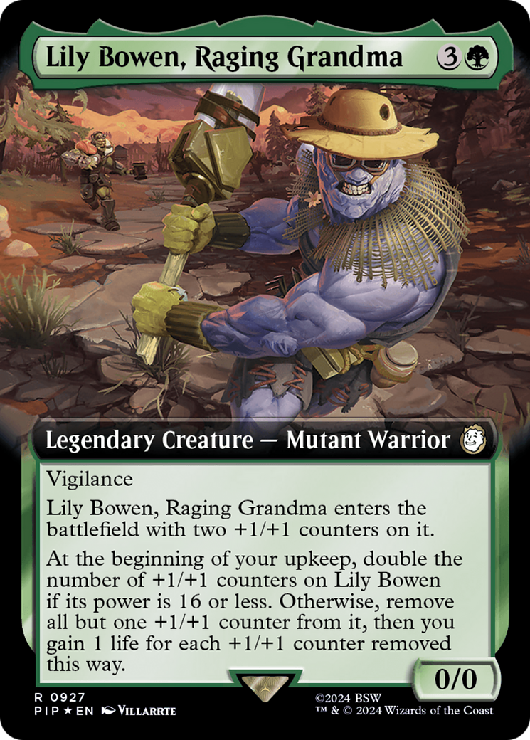 Lily Bowen, Raging Grandma (Extended Art) (Surge Foil) [Fallout] MTG Single Magic: The Gathering    | Red Claw Gaming