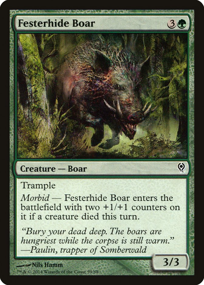 Festerhide Boar [Duel Decks: Jace vs. Vraska] MTG Single Magic: The Gathering    | Red Claw Gaming