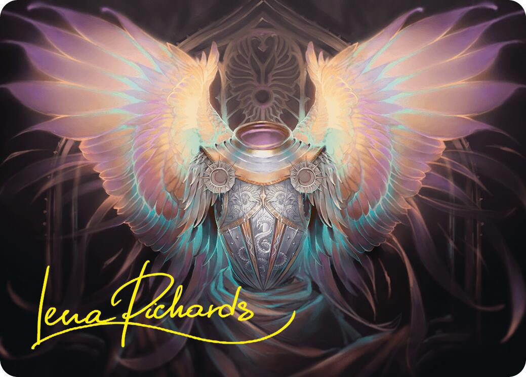 Celestial Armor Art Card (2/54) (Gold-Stamped Signature) [Foundations Art Series] MTG Single Magic: The Gathering    | Red Claw Gaming