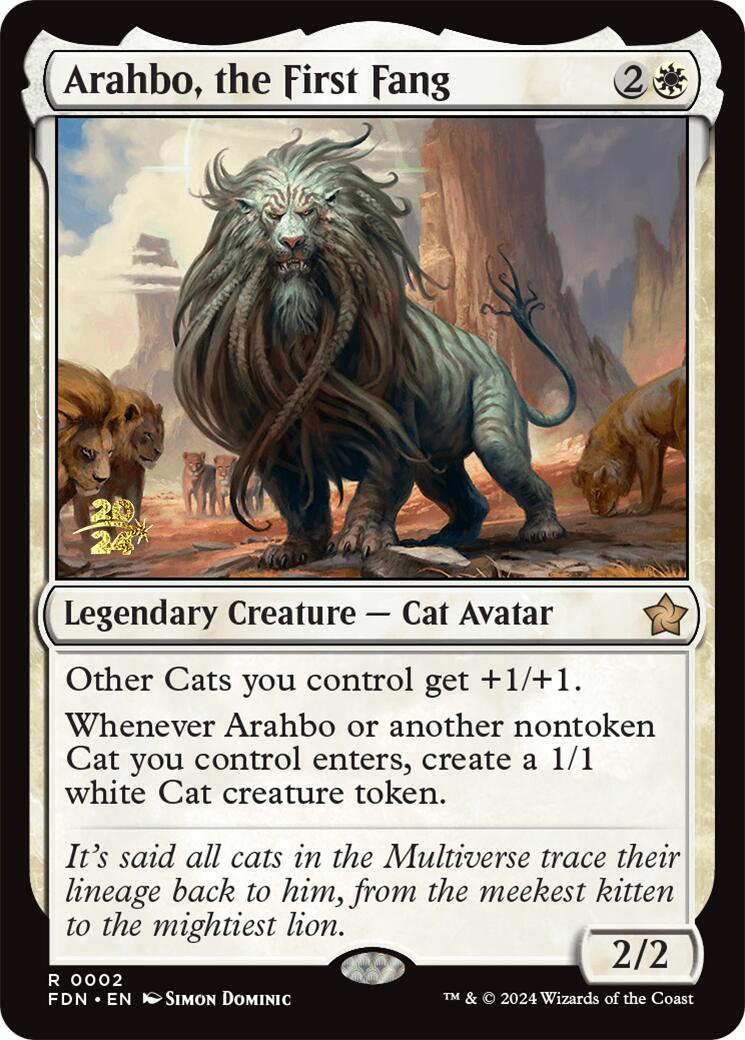 Arahbo, the First Fang [Foundations Prerelease Promos] MTG Single Magic: The Gathering | Red Claw Gaming