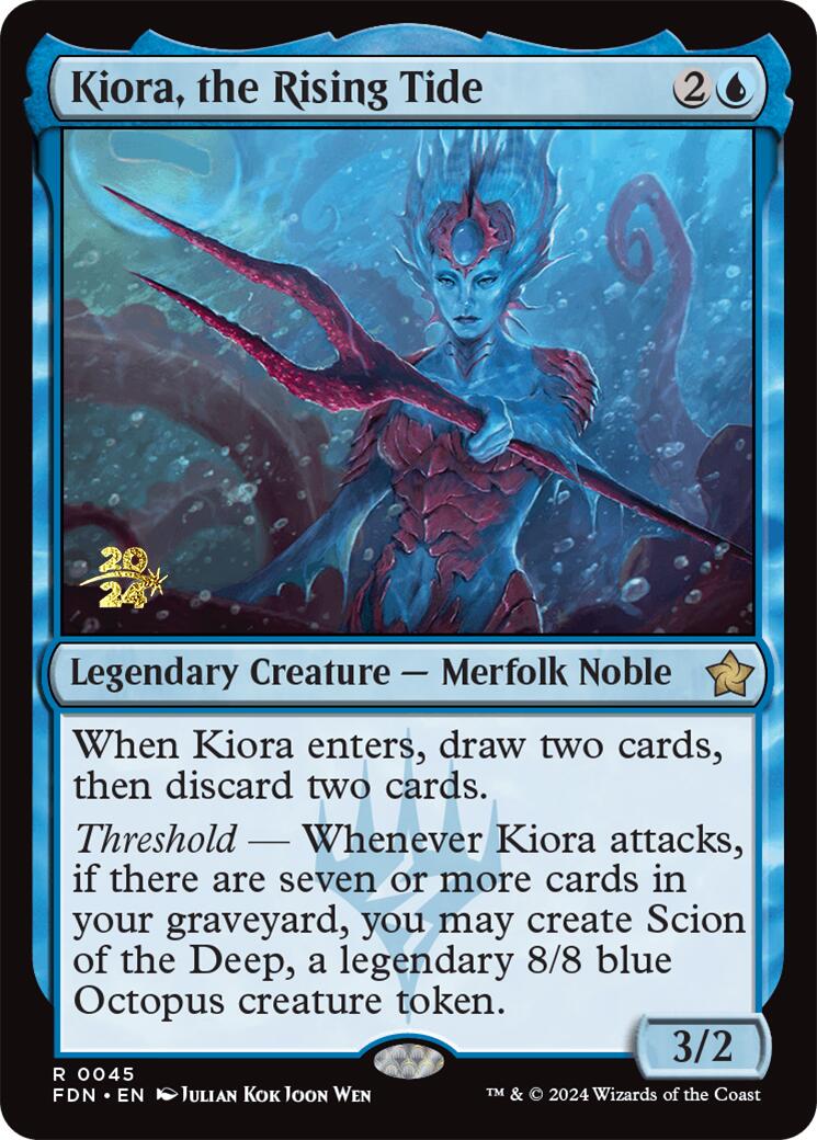 Kiora, the Rising Tide [Foundations Prerelease Promos] MTG Single Magic: The Gathering    | Red Claw Gaming