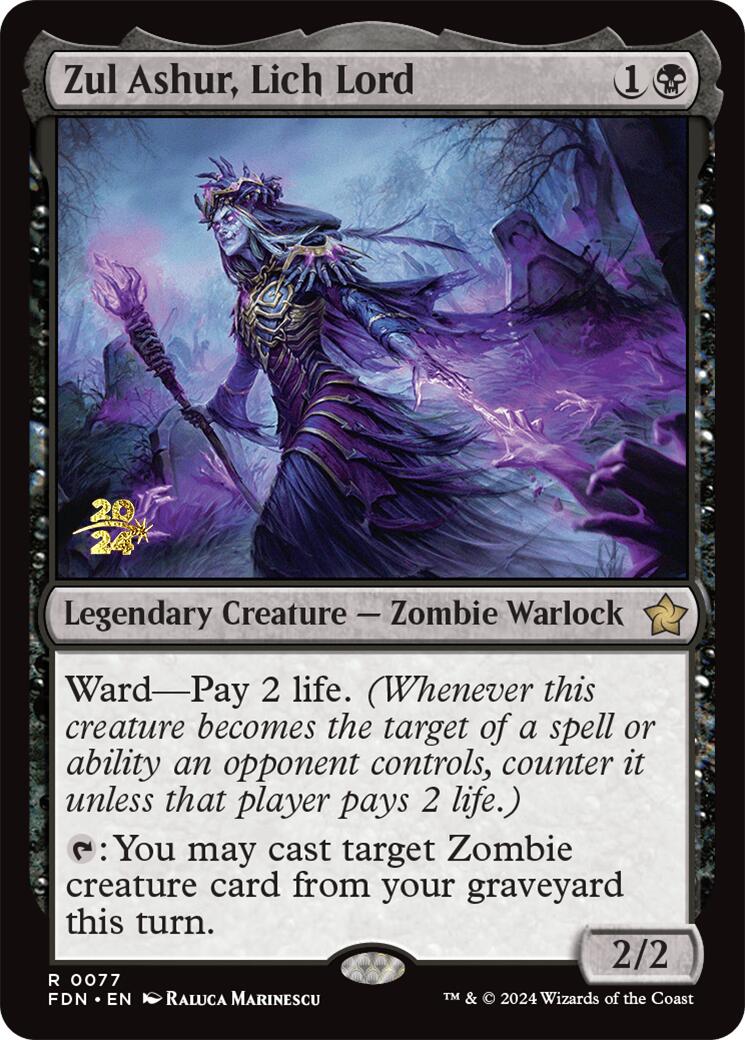 Zul Ashur, Lich Lord [Foundations Prerelease Promos] MTG Single Magic: The Gathering    | Red Claw Gaming