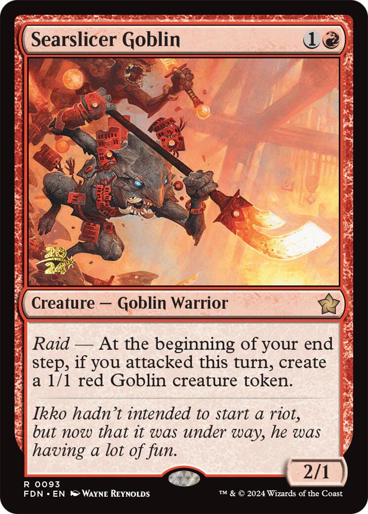 Searslicer Goblin [Foundations Prerelease Promos] MTG Single Magic: The Gathering    | Red Claw Gaming