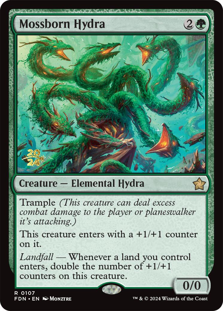 Mossborn Hydra [Foundations Prerelease Promos] MTG Single Magic: The Gathering    | Red Claw Gaming