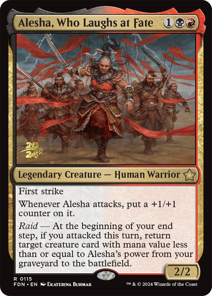 Alesha, Who Laughs at Fate [Foundations Prerelease Promos] MTG Single Magic: The Gathering    | Red Claw Gaming