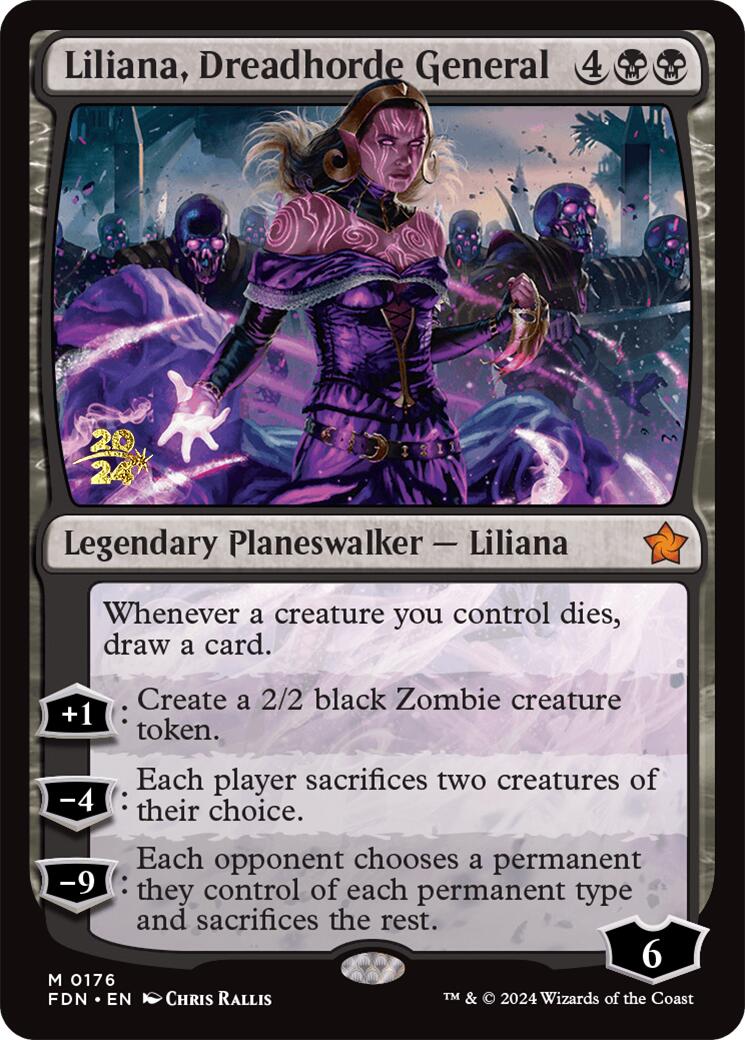 Liliana, Dreadhorde General [Foundations Prerelease Promos] MTG Single Magic: The Gathering    | Red Claw Gaming