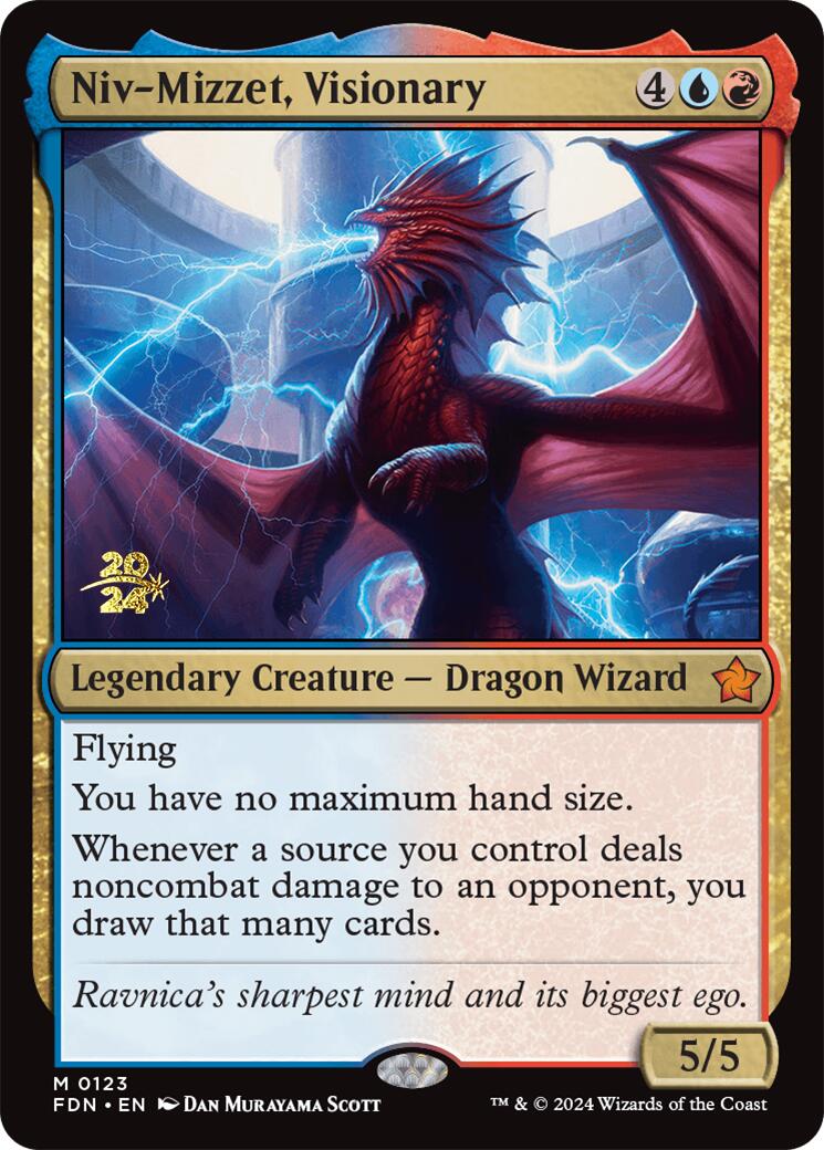 Niv-Mizzet, Visionary [Foundations Prerelease Promos] MTG Single Magic: The Gathering | Red Claw Gaming