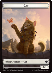 Spirit // Cat (0001) Doubled-Sided Token [Foundations Tokens] | Red Claw Gaming