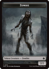 Zombie // Goblin Doubled-Sided Token [Foundations Tokens] | Red Claw Gaming