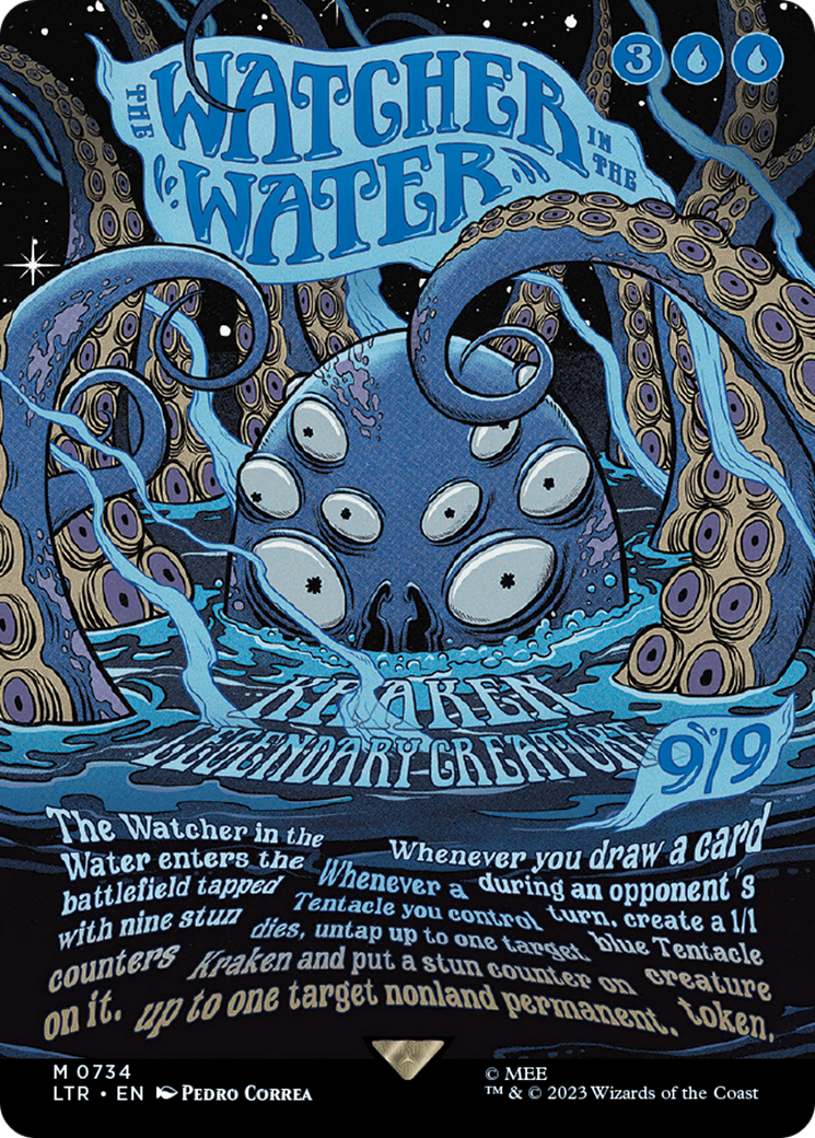 The Watcher in the Water (Borderless Poster) [The Lord of the Rings: Tales of Middle-Earth] MTG Single Magic: The Gathering | Red Claw Gaming