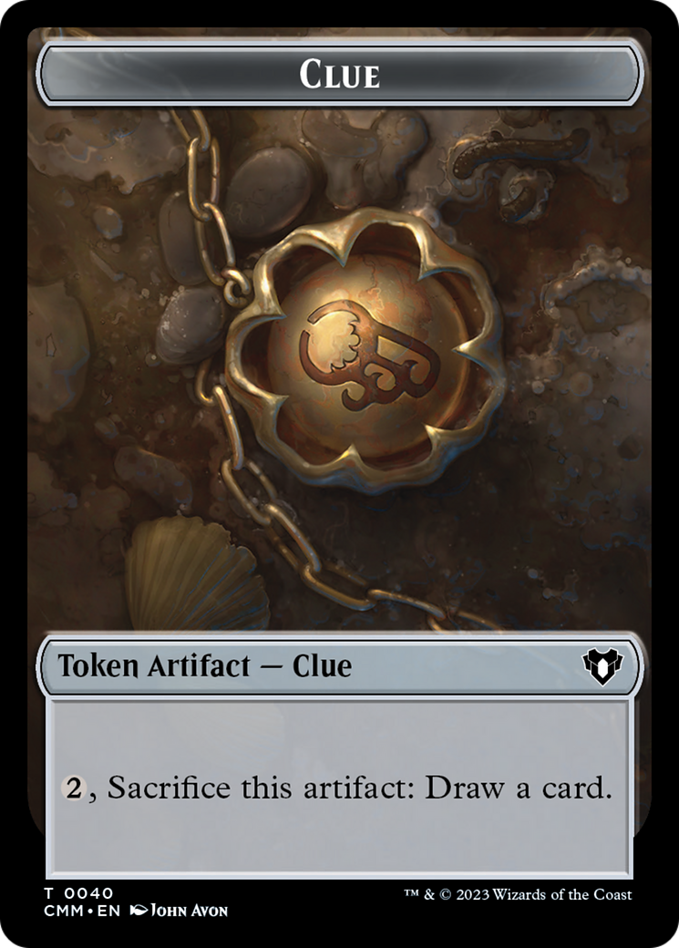 Clue // Construct (0041) Double-Sided Token [Commander Masters Tokens] MTG Single Magic: The Gathering    | Red Claw Gaming