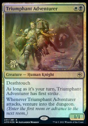 Triumphant Adventurer [Dungeons & Dragons: Adventures in the Forgotten Realms Prerelease Promos] MTG Single Magic: The Gathering | Red Claw Gaming