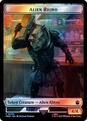 Alien Rhino // Cyberman Double-Sided Token (Surge Foil) [Doctor Who Tokens] MTG Single Magic: The Gathering | Red Claw Gaming