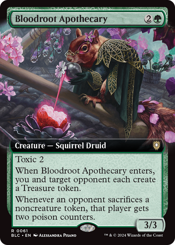 Bloodroot Apothecary (Extended Art) [Bloomburrow Commander] MTG Single Magic: The Gathering | Red Claw Gaming