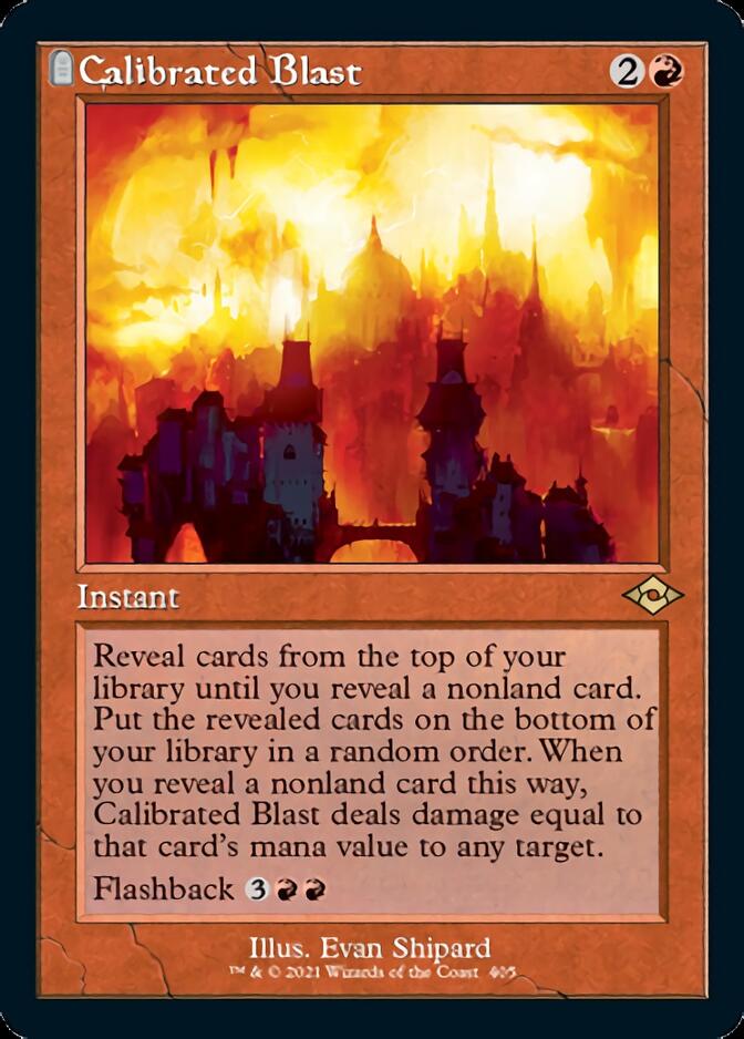 Calibrated Blast (Retro Foil Etched) [Modern Horizons 2] MTG Single Magic: The Gathering    | Red Claw Gaming