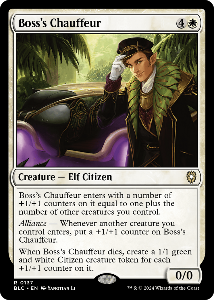 Boss's Chauffeur [Bloomburrow Commander] MTG Single Magic: The Gathering    | Red Claw Gaming