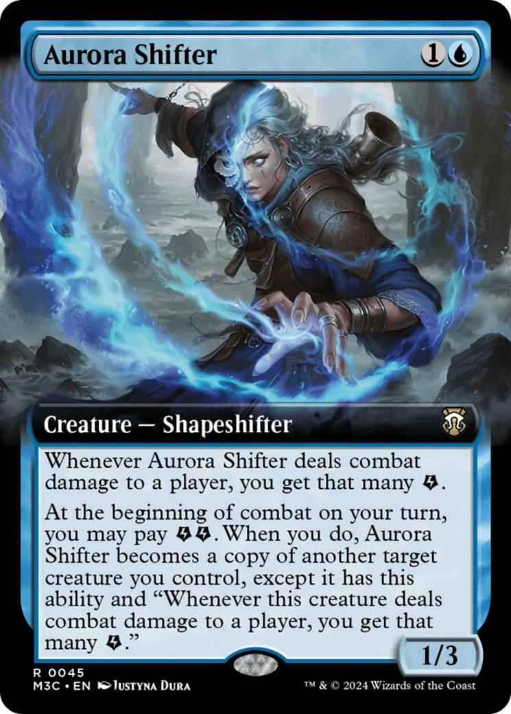Aurora Shifter (Extended Art) (Ripple Foil) [Modern Horizons 3 Commander] MTG Single Magic: The Gathering    | Red Claw Gaming