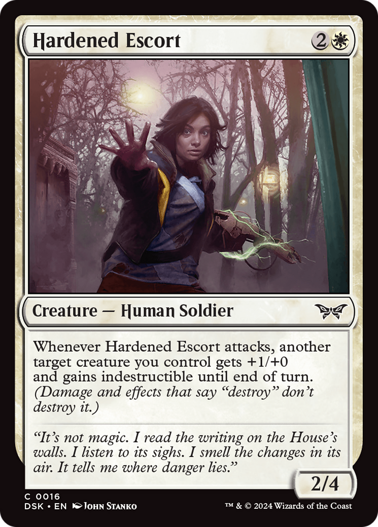 Hardened Escort [Duskmourn: House of Horror] MTG Single Magic: The Gathering | Red Claw Gaming