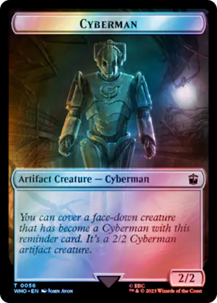 Dalek // Cyberman Double-Sided Token (Surge Foil) [Doctor Who Tokens] MTG Single Magic: The Gathering | Red Claw Gaming