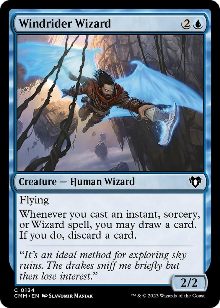 Windrider Wizard [Commander Masters] MTG Single Magic: The Gathering    | Red Claw Gaming