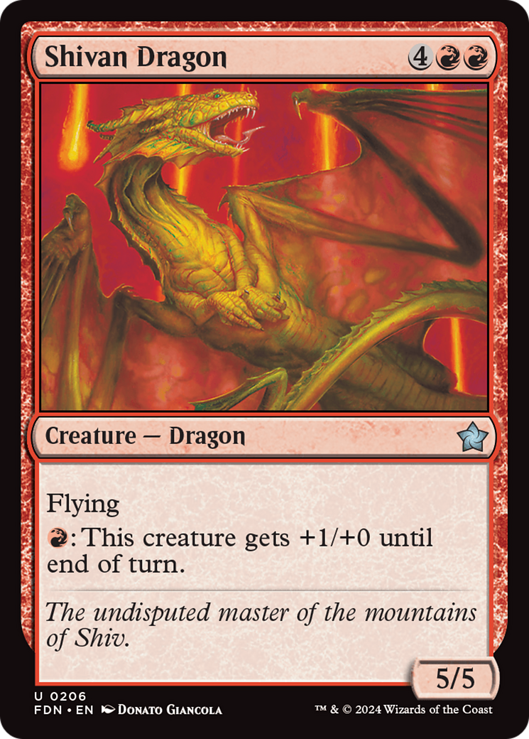 Shivan Dragon [Foundations] MTG Single Magic: The Gathering | Red Claw Gaming