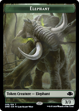 Elephant // Squirrel Double-Sided Token [Dominaria Remastered Tokens] MTG Single Magic: The Gathering    | Red Claw Gaming